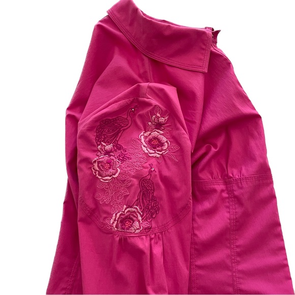 Pink Embroidered Long Sleeve Shirt - Picture 4 of 14